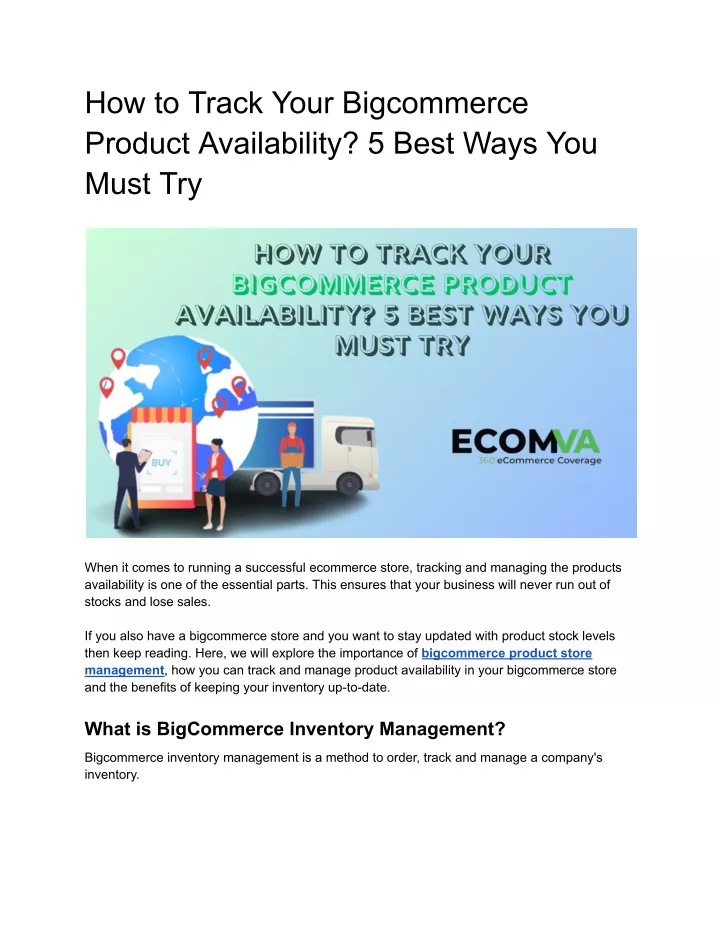 how to track your bigcommerce product