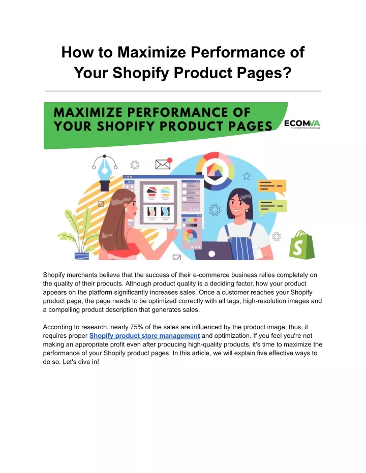 how to maximize performance of your shopify