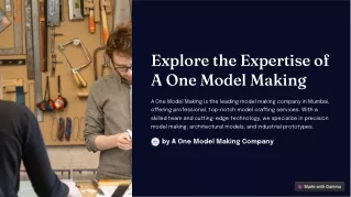 Unlocking Creativity with Mumbai's Finest Model Crafters - A One Model Making