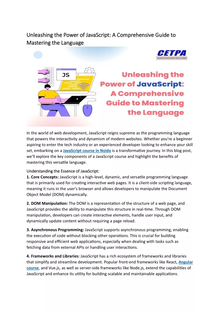 unleashing the power of javascript