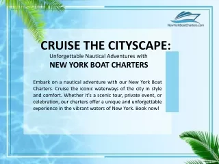 Cruise The Cityscape Unforgettable Nautical Adventures With New York Boat Charters
