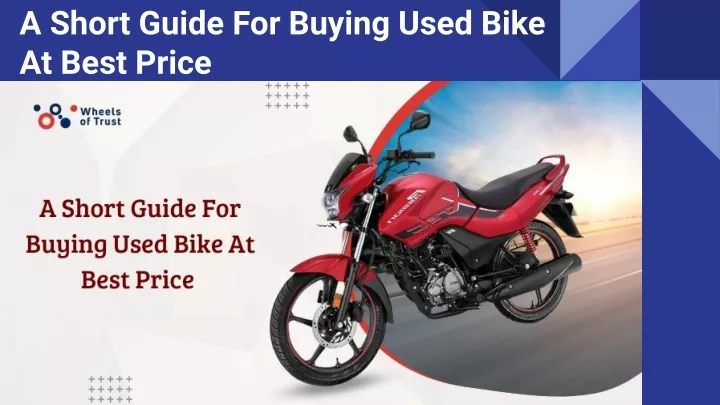 a short guide for buying used bike at best price