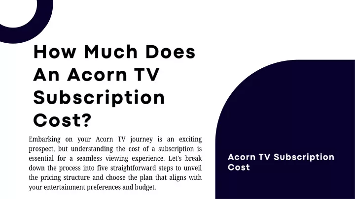 how much does an acorn tv subscription cost