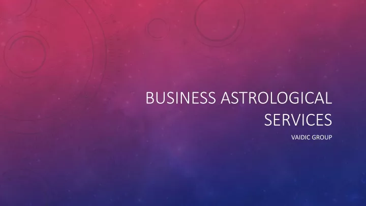 business astrological