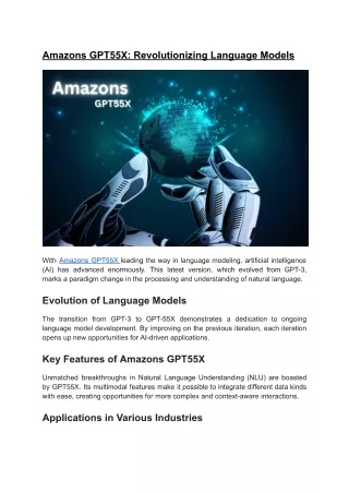 Amazons GPT55X-Revolutionizing Language Models