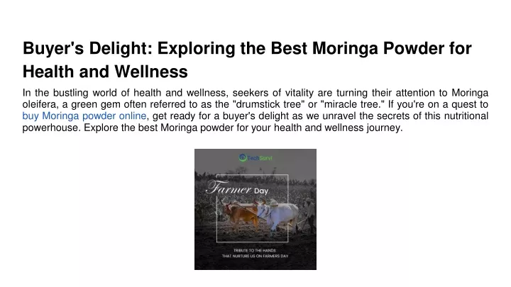 buyer s delight exploring the best moringa powder for health and wellness