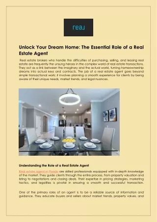 Realizing Your Home Dreams with Florida Real Estate Expert