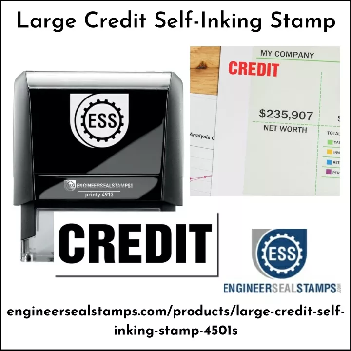 large credit self inking stamp