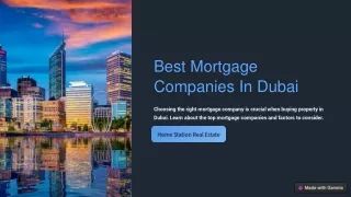 Best Mortgage Companies in Dubai