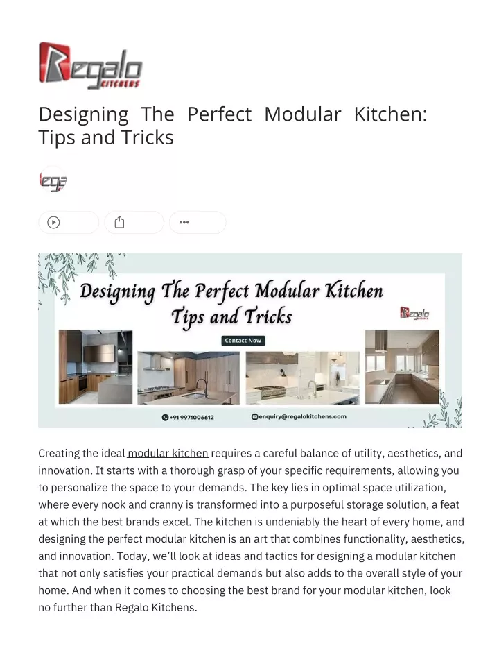 designing the perfect modular kitchen tips