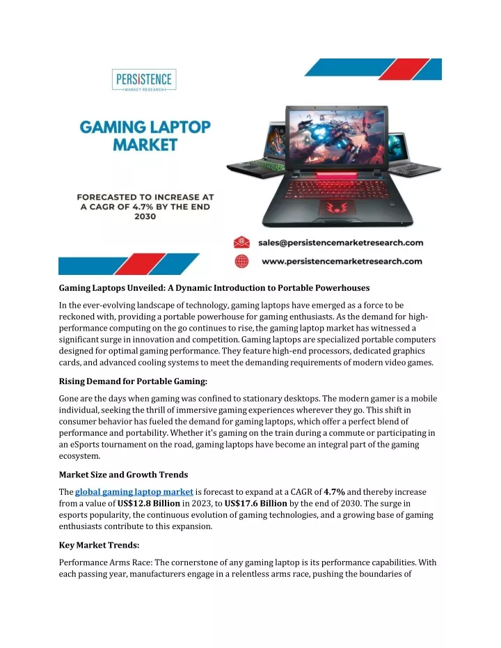 gaming laptops unveiled a dynamic introduction