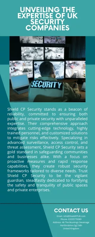 Unveiling the Expertise of UK Security Companies