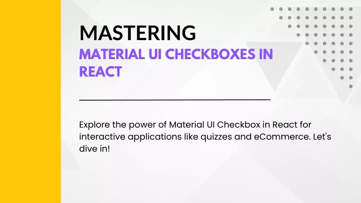 mastering material ui checkboxes in react