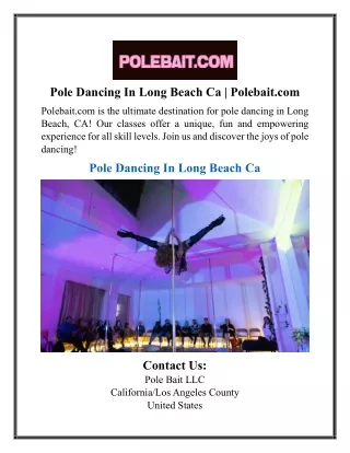Pole Dancing In Long Beach Ca | Polebait.com