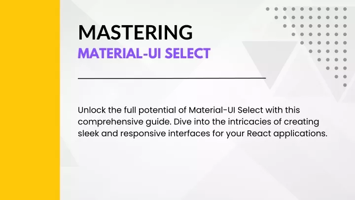 mastering material ui select