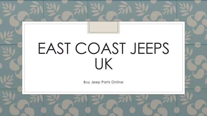 east coast jeeps uk