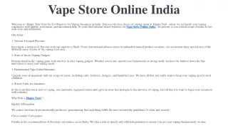 Vape Store Online India
