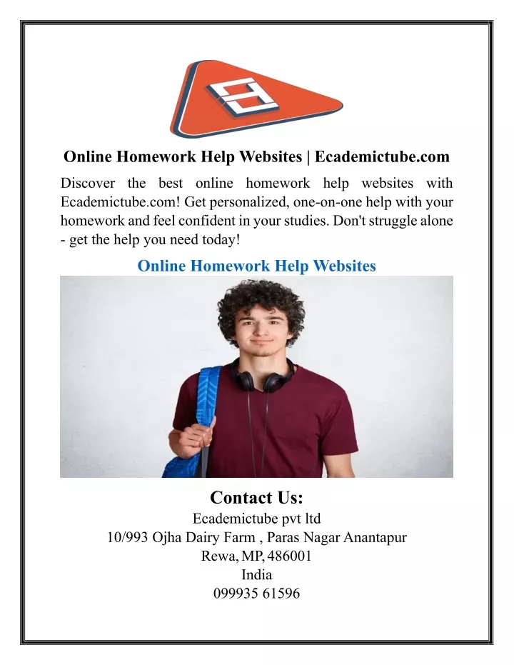 online homework help websites ecademictube com