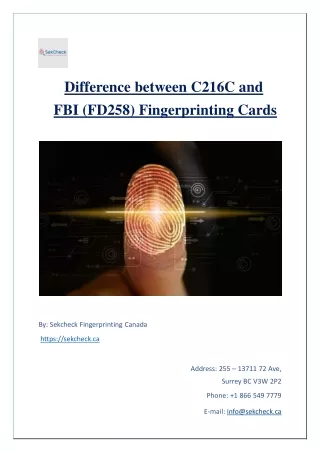 difference between c216c and fbi fd258