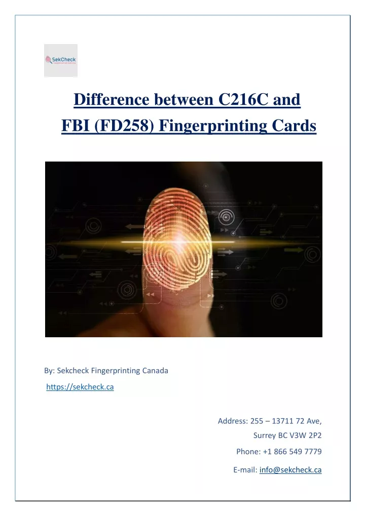 difference between c216c and fbi fd258
