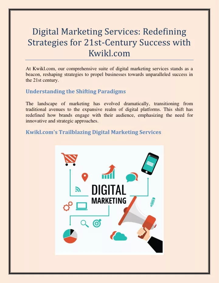 digital marketing services redefining strategies