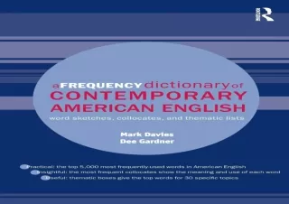 ⭐ PDF/READ/DOWNLOAD ⭐  A Frequency Dictionary of Contemporary American