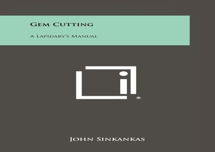 download book pdf gem cutting a lapidary s manual