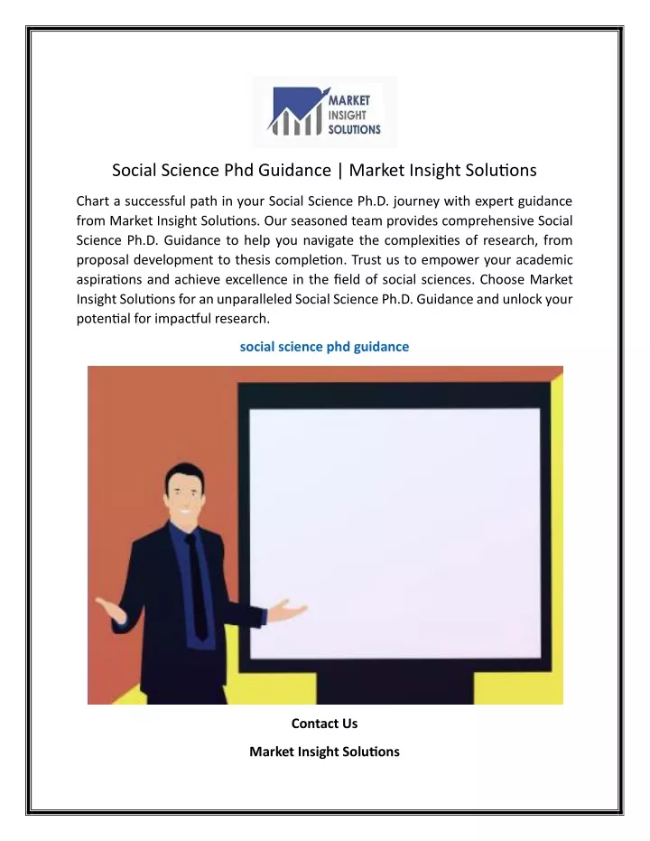 social science phd guidance market insight