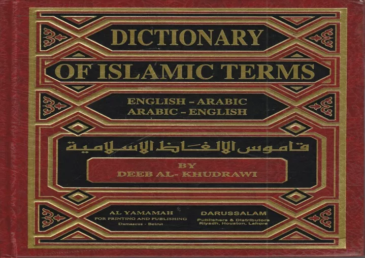 pdf read online dictionary of islamic terms