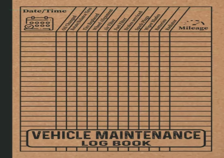 pdf read online vehicle maintenance log book