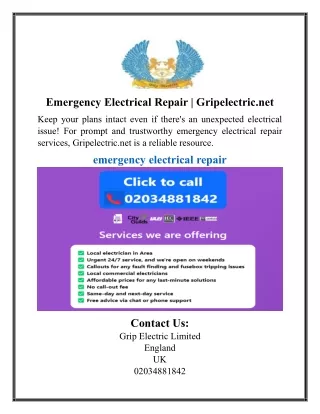 emergency electrical repair gripelectric net