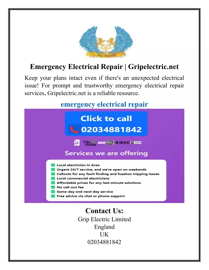 emergency electrical repair gripelectric net