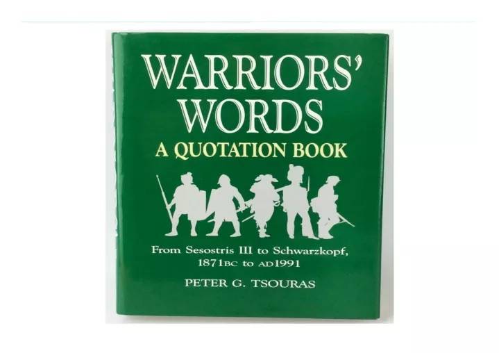 download book pdf warriors words a quotation book