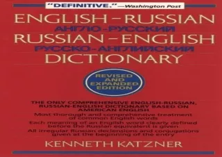 ❤ PDF READ ONLINE ❤ English-Russian, Russian-English Dictionary