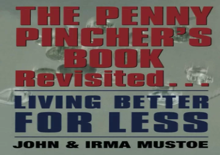 read pdf penny pincher s book revisited living