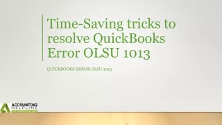 time saving tricks to resolve quickbooks error olsu 1013