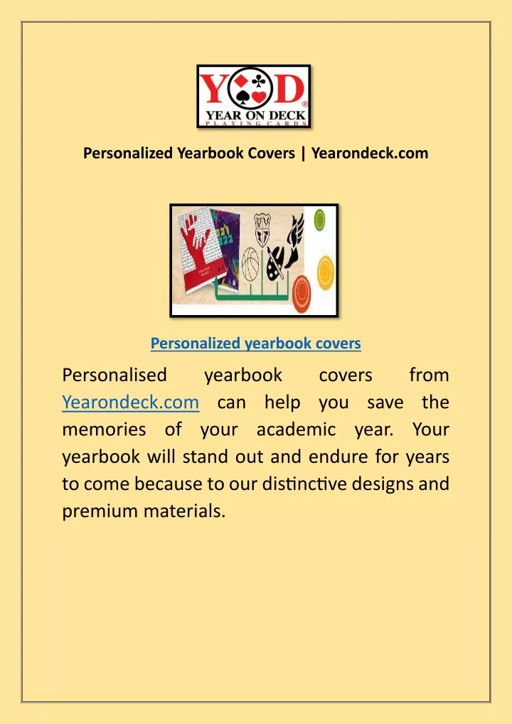personalized yearbook covers yearondeck com