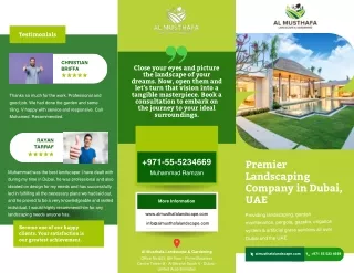 Al Musthafa Landscape - Landscaping Company In Dubai (Brochure)