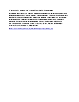 what are the key components of a successful