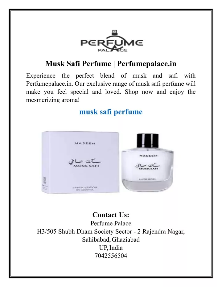 musk safi perfume perfumepalace in