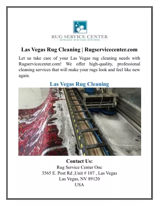 Las Vegas Rug Cleaning | Rugservicecenter.com