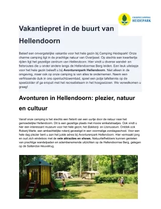 vakantiepret in de buurt van