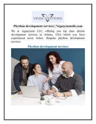 Phython development services |  Vegasystemsllc.com