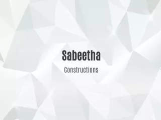 Sabeetha Construction is renowned for being the finest construction company in Nagercoil. With their exceptional experti