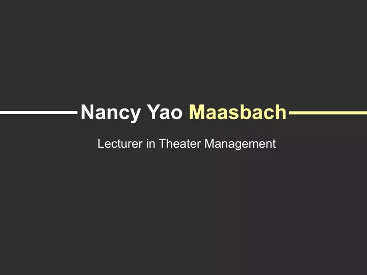 nancy yao maasbach