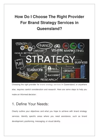 how do i choose the right provider for brand
