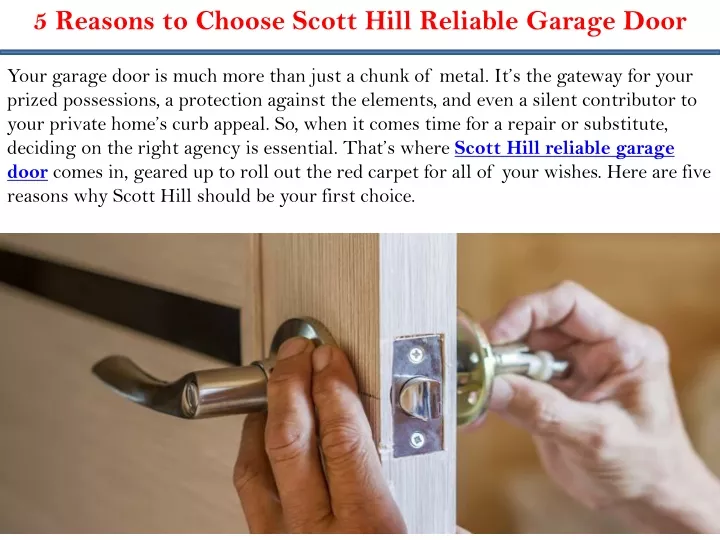 5 reasons to choose scott hill reliable garage