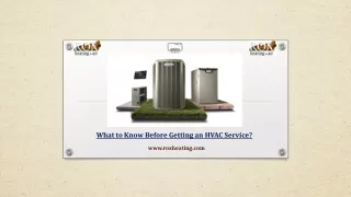 What to Know Before Getting an HVAC Service?
