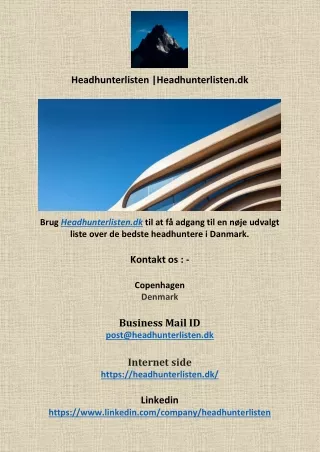 Headhunterlisten |Headhunterlisten.dk