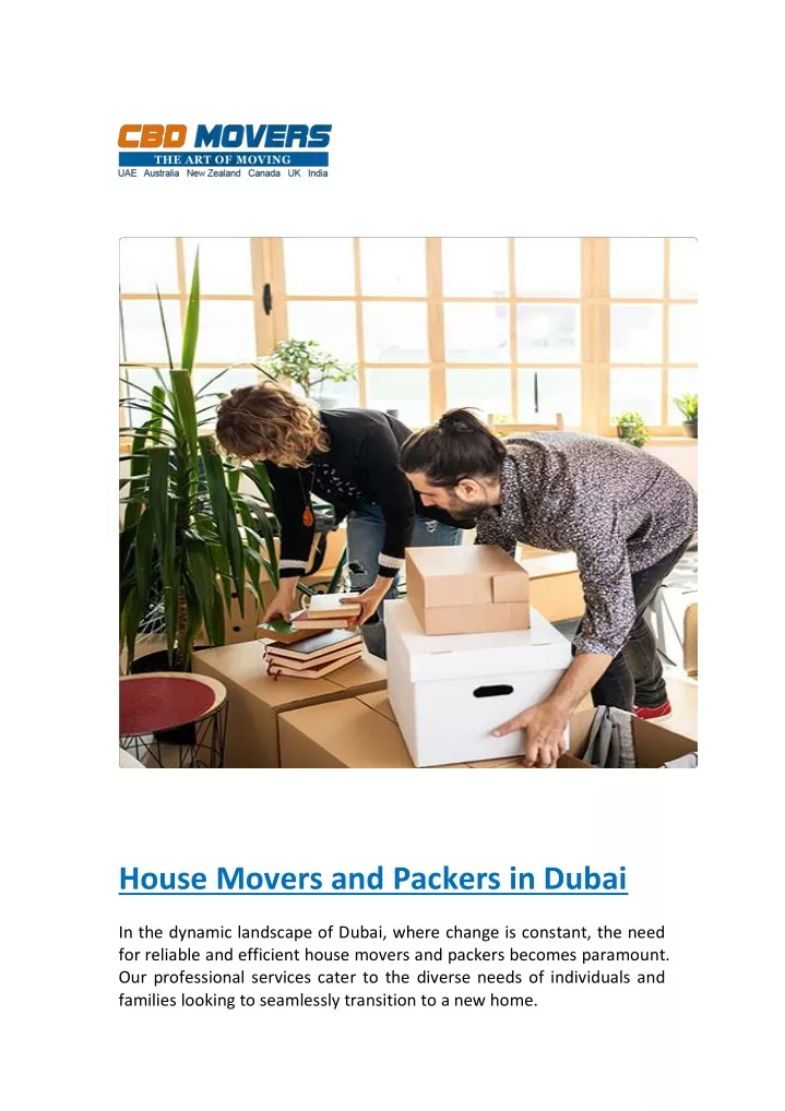 house movers and packers in dubai in the dynamic